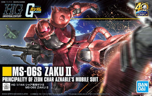 HGUC MS-06S Zaku II Chars mobildräkt 40-årsjubileum 1/144 Gundam Model Kit