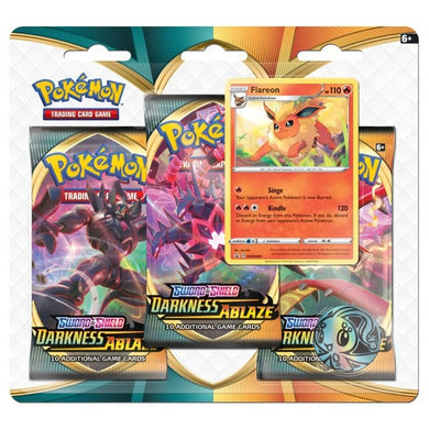 Pokemon Sword & Shield Darkness Ablaze 3 Pack Blister