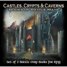 Load image into Gallery viewer, Castles, Crypts and Caverns: Set of 2 Battle Map Books