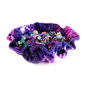 Metallic Dice Games Velvet Compartment Dice Bag Nebula