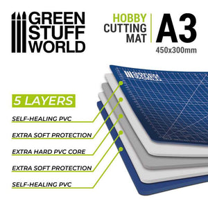 Green Stuff World Blue Cutting Mat A3