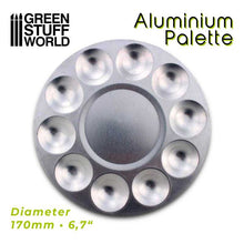Indlæs billede i gallerifremviser, Green Stuff World Aluminium Round Mixing Palette