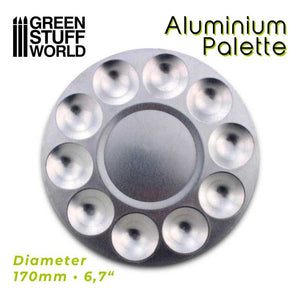 Green stuff world rund blandepalet i aluminium