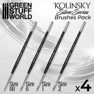 Green Stuff World Silver Series Kolinsky-Pinselset
