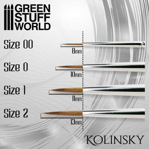 Green stuff world silver series kolinsky børstesett