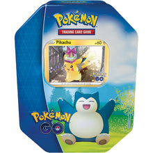 Load image into Gallery viewer, Pokemon TCG Pokemon GO Tin Pikachu, Snorlax or Blissey