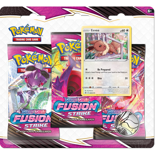 Pokemon TCG Sword & Shield 8 Fusion Strike 3-Pack Booster