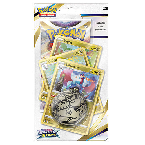 Pokemon TCG Sword & Shield 9 Brilliant Stars Premium Checklane Blister –  Travelling Man UK