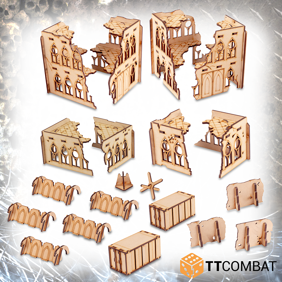 TTCombat Tabletop Scenics - Sci-fi Gothic Razed District