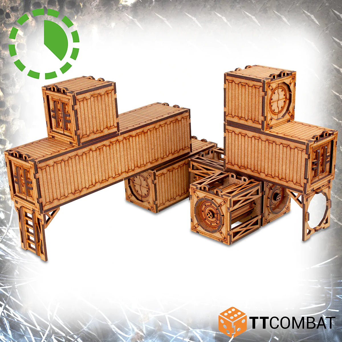 TTCombat Tabletop Scenics - Sci-fi Gothic Freighter Graveyard Small Containers