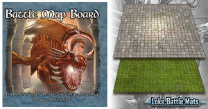 Battle Mat Board: Dungeon and Grassland