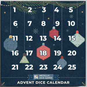 Metallic Dice Games 2022 Poly Dice Advent Calendar