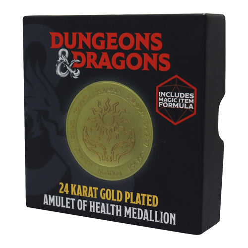 Dungeons & Dragons 24k Gold Plated Amulet of Health Medallion