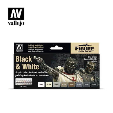 Vallejo Model Color Set - Black & White