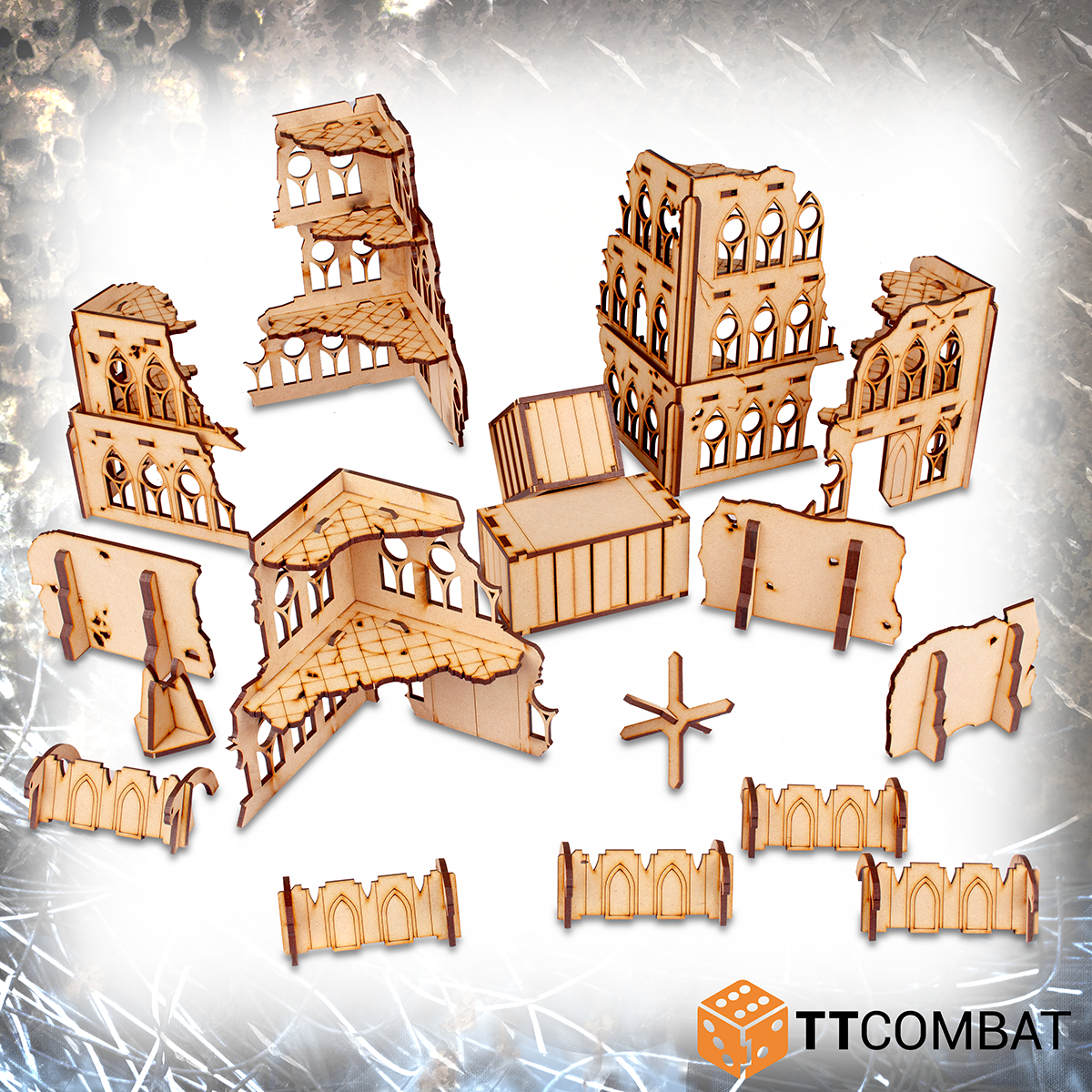 TTCombat Tabletop Scenics - Sci-fi Gothic Razed District
