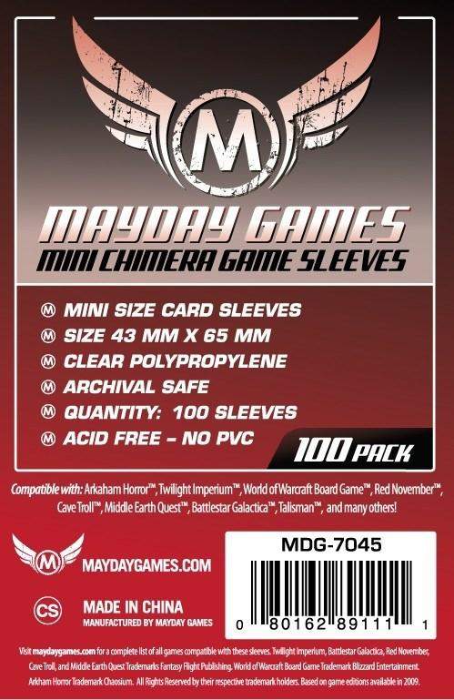 Mayday Games Card Game Clear Sleeves Mini Chimera Size (100 ct)