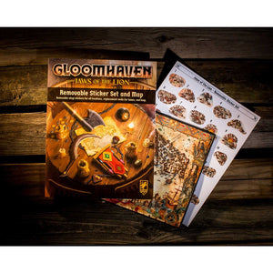 Gloomhaven Jaws of the Lion Removable Sticker Set & Map