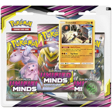 Pokemon TCG Sun & Moon Unified Minds 3 Pack Blister Stakataka