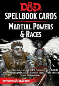 Cartes de livre de sorts Donjons et dragons, pouvoirs martiaux et races