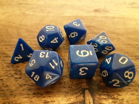 Marble Effect RPG 7 Dice Set