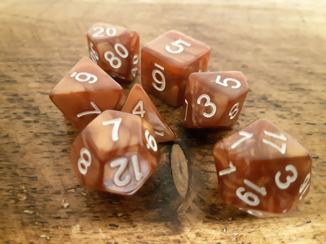 Marble Effect RPG 7 Dice Set