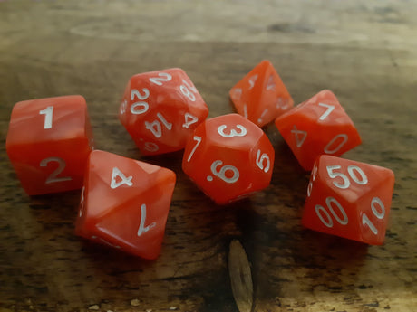 Marble Effect RPG 7 Dice Set