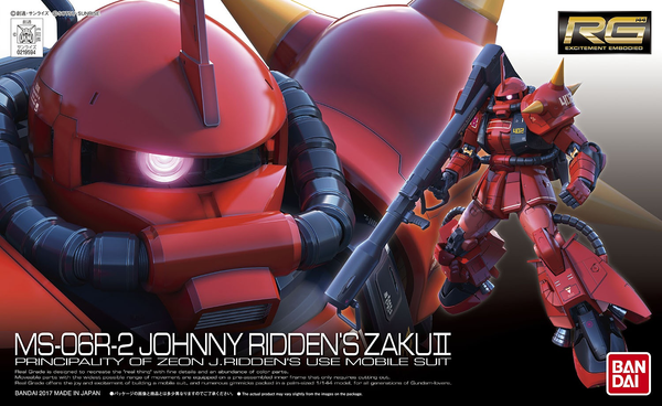 RG MS-06R-2 JOHNNY RIDDEN'S ZAKU Ⅱ RG Zaku II MS-06R-2 Johnny Ridden 1/144 Gundam Model Kit
