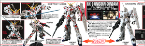 MG Unicorn Gundam Screen Image 1/100 Model Kit