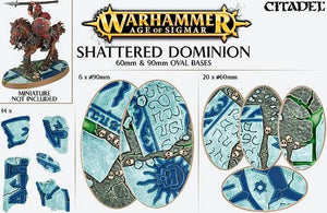 Warhammer Age of Sigmar Shattered Dominion 60 mm og 90 mm ovale baser