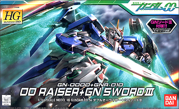 HG Gundam 00 Raiser + GN Sword III 1/144 Model Kit – Travelling Man UK