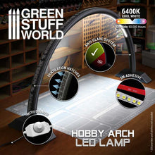Charger l'image dans la visionneuse de galerie, Lampe LED Green Stuff World Hobby Arch - Dark Black