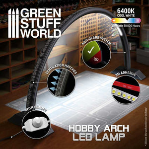 Green Stuff World Hobby Arch LED Lamp - Darth Black