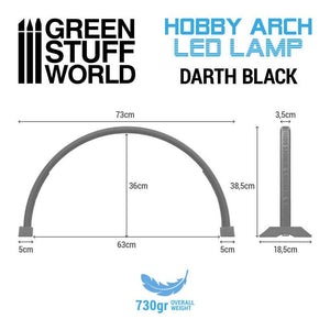 Green Stuff World Hobby Arch LED Lamp - Darth Black