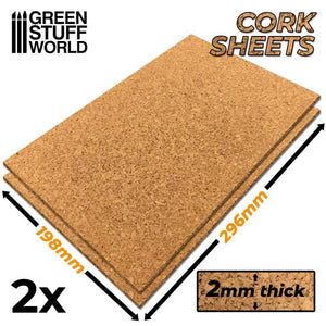 Green Stuff World Cork Sheet I 2mm x2