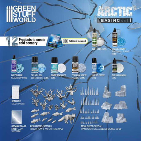 Green Stuff World Basing Set Arctic (B GRADE)
