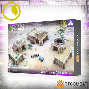 Ttcombat Tabletop Scenics – Sandsturm-Marktplatz