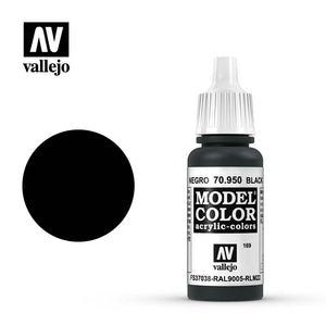 Vallejo modellfärg - 70.950 svart
