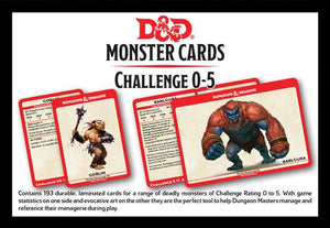 Défi des cartes monstres Donjons & Dragons 0-5