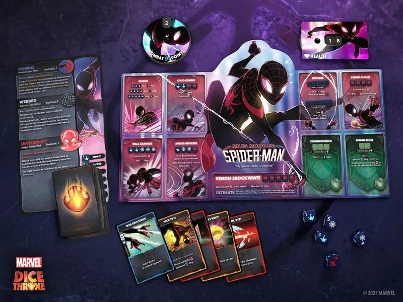 Marvel Dice Throne - 4 Hero Box (Scarlet Witch, Thor, Loki, Spider-Man)