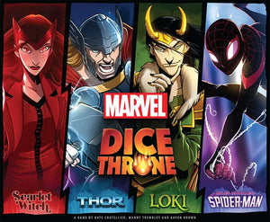 Marvel Dice Throne - 4 Hero Box (Scarlet Witch, Thor, Loki, Spider-Man)
