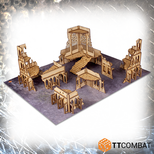 TTCombat Tabletop Scenics - Ruines sacrées gothiques de science-fiction