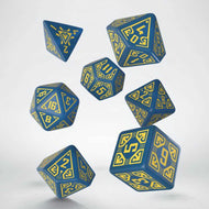 Q Workshop Arcade Blue and Yellow Dice Set
