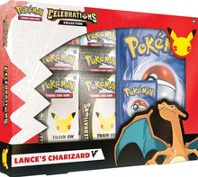 Load image into Gallery viewer, Pokemon TCG 25th Anniversary Celebrations Collection Lance&#39;s Charizard V / Dark Sylveon V
