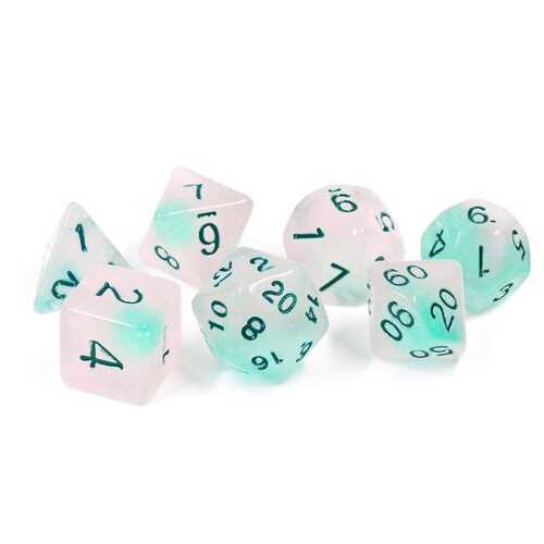 Sirius Dice Frosted Glowworm Polyhedral Dice Set
