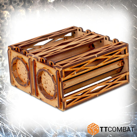 TTCombat Tabletop Scenics - Sci-fi Gothic Freighter Graveyard Large Containers