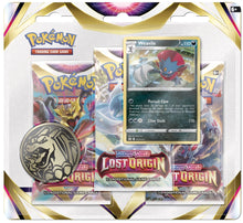 Load image into Gallery viewer, Pokemon TCG Sword &amp; Shield 11 Lost Origin 3-Pack Booster