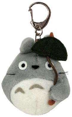 Fluffy Keychain Totoro With Umbrella
