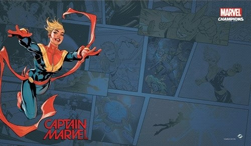 Marvel Champions Captain Marvel Game Mat