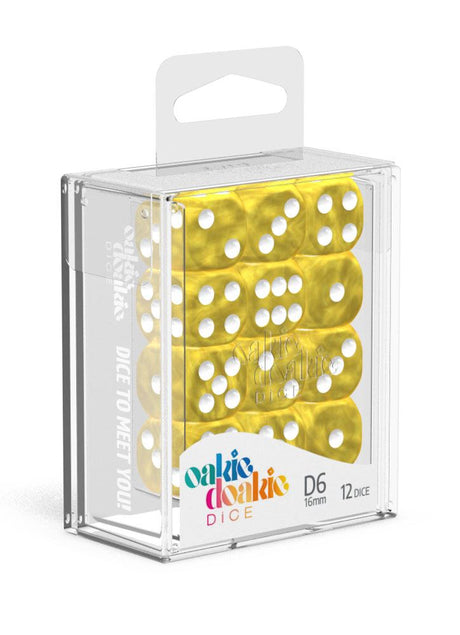 Oakie Doakie Dice 16mm Marble D6 Dice Set